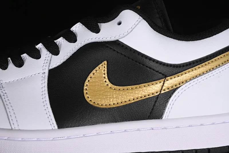 All categories Air Jordan Jordan series basketball shoes Air Jordan 1 Low G version pure original Air Jordan 1 Low AJ1 Joe 1 black and white gold hook low-top cultural basketball shoes 553558-172